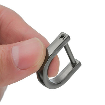 1 τεμ. Δαχτυλίδι D Μεταλλικό αποσπώμενο κούμπωμα με πόρπη με ανοιχτή βίδα για δερμάτινη τσάντα χειροτεχνίας λουρί ζώνης Λαβή αγκράφα ώμου