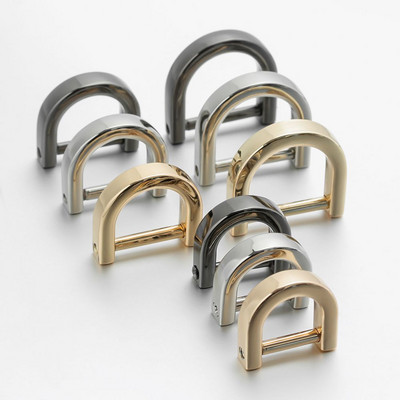 1Pcs D Ring Metal Detachable Open Screw Buckle Shackle Clasp for Leather Craft Bag Strap Belt Handle Shoulder Webbing Buckle