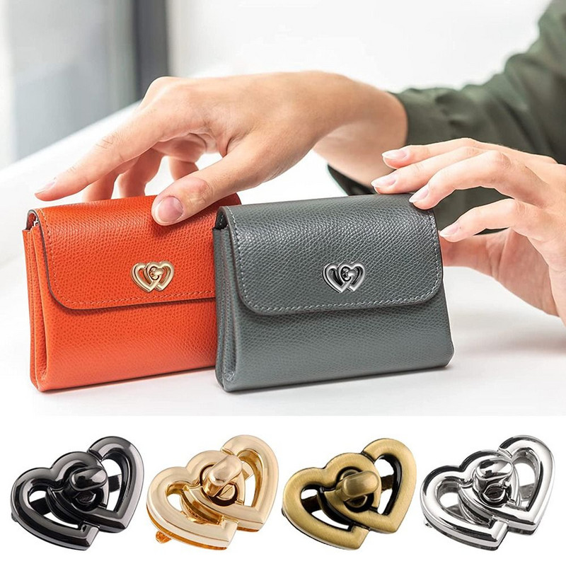 1 kom. Metalne kopče za zatvaranje u obliku srca Kopča za zatvaranje od kože Ženska torba Torbica Ručna torbica Zatvaranje na rame DIY dodaci