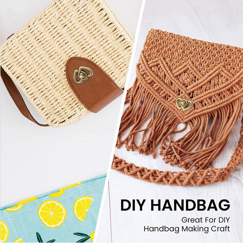 1 kom. Metalne kopče za zatvaranje u obliku srca Kopča za zatvaranje od kože Ženska torba Torbica Ručna torbica Zatvaranje na rame DIY dodaci