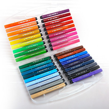 12/18/24/36/ Colors Art Marker στυλό Σετ ζωγραφικής Έγχρωμα παιδιά ζωγραφική στυλό ακουαρέλα Ασφαλές μη τοξικό γκράφιτι πλύσης νερού