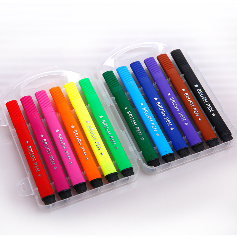 12/18/24/36/ Spalvos Meninis žymeklis piešimo rinkinys Spalvotas vaikų piešimas Akvareliniai rašikliai Saugus Netoksiškas skalbimas vandeniu Graffiti