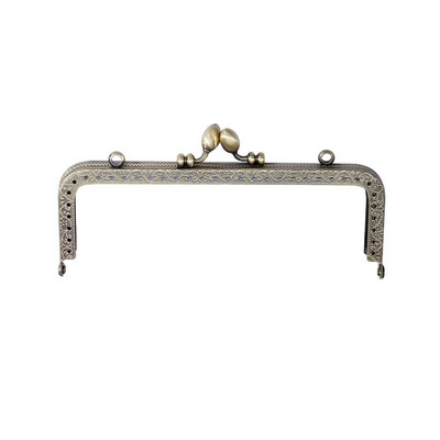 Kvadratinis blizgus auksinis bazinis metalinis piniginės rėmelis bučinio užsegimo užraktas, pasidaryk pats, krepšio priedai 8,5/10,5/12,5/15/18/20,5 CM krepšio rėmo sagtis