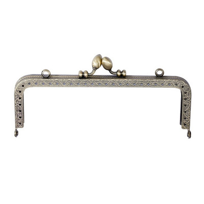 Kvadratinis blizgus auksinis bazinis metalinis piniginės rėmelis bučinio užsegimo užraktas, pasidaryk pats, krepšio priedai 8,5/10,5/12,5/15/18/20,5 CM krepšio rėmo sagtis