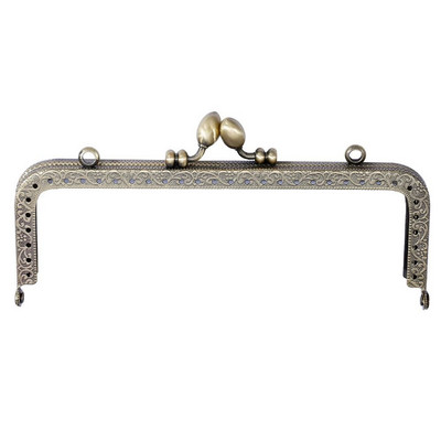 Kvadratinis blizgus auksinis bazinis metalinis piniginės rėmelis bučinio užsegimo užraktas, pasidaryk pats, krepšio priedai 8,5/10,5/12,5/15/18/20,5 CM krepšio rėmo sagtis