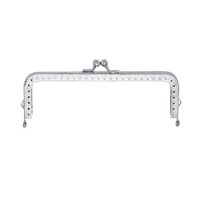 Kvadratinis blizgus auksinis bazinis metalinis piniginės rėmelis bučinio užsegimo užraktas, pasidaryk pats, krepšio priedai 8,5/10,5/12,5/15/18/20,5 CM krepšio rėmo sagtis