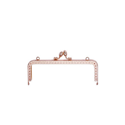 Kvadratinis blizgus auksinis bazinis metalinis piniginės rėmelis bučinio užsegimo užraktas, pasidaryk pats, krepšio priedai 8,5/10,5/12,5/15/18/20,5 CM krepšio rėmo sagtis