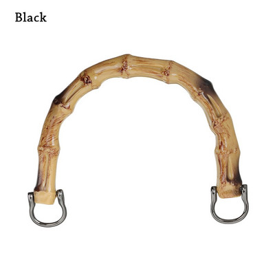 D formos bambukinio krepšio rankenos su sagtimi Rankų darbo rankinė „Pasidaryk pats“ rankinės rankinės rėmo gaminimo krepšelio priedai keitimo rankenos