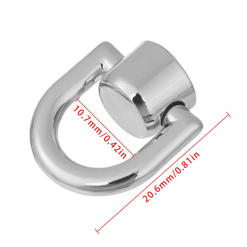 1vnt Metalinis krepšys Kniedės Nagų sagties smeigtukai Mygtukas Rankinės diržo kabykla Oda rankdarbių bagažo krepšio sagties žnyplės užsegamas aparatūros priedas