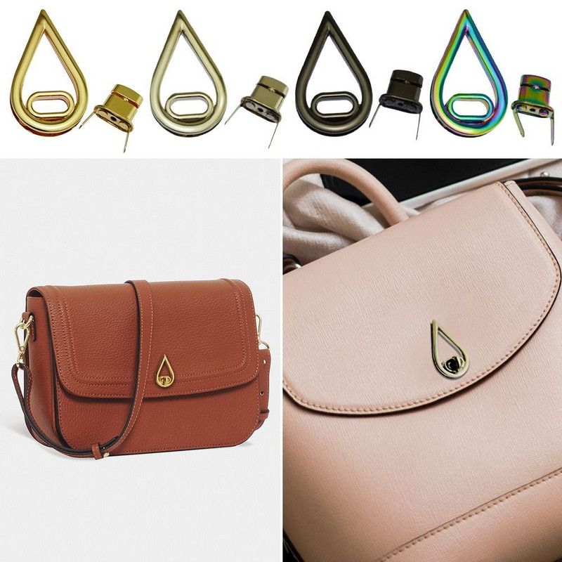 Madinga Krepšys Dalys Rankinė Pečių Krepšys Twist Spynos Vandens lašeliai Forma Metalinės Sagtys Pasukamas Užraktas