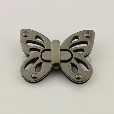 Metalinis drugelių krepšys, pasukamas užraktas, užsegamas užsegimas, skirtas odiniam rankdarbiui, moteriškas krepšys rankinė, rankinė, rankinė, piniginė, „pasidaryk pats“ aparatūros priedai