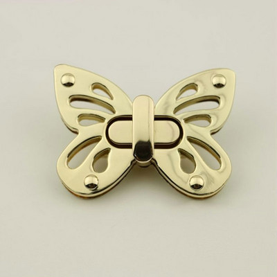 Metalinis drugelių krepšys, pasukamas užraktas, užsegamas užsegimas, skirtas odiniam rankdarbiui, moteriškas krepšys rankinė, rankinė, rankinė, piniginė, „pasidaryk pats“ aparatūros priedai