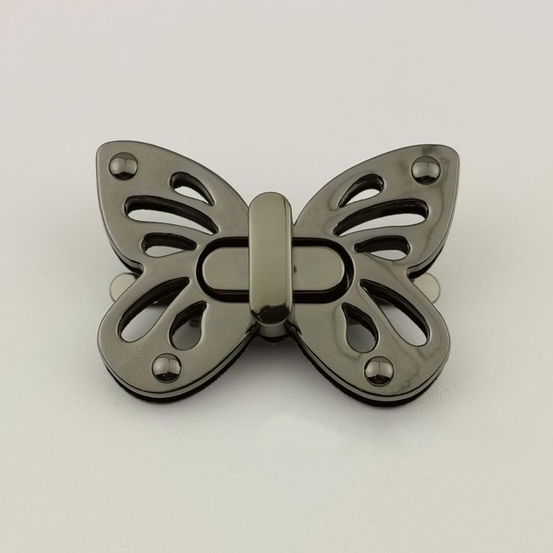 Metalinis drugelių krepšys, pasukamas užraktas, užsegamas užsegimas, skirtas odiniam rankdarbiui, moteriškas krepšys rankinė, rankinė, rankinė, piniginė, „pasidaryk pats“ aparatūros priedai