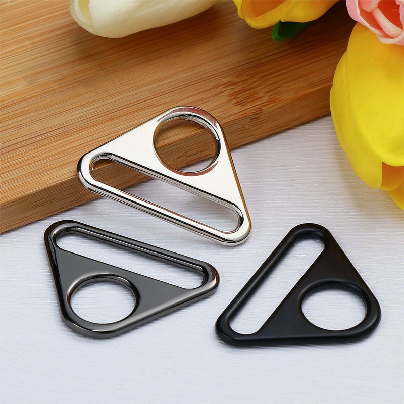 8 vnt. 25 mm metalinio krepšio sagtis, pastorintas trikampis O Dee žiedas, sagtis, kilpa, odinė rankinė, rankinė, piniginė, dirželis, dirželis, šuns apykaklės grandinė