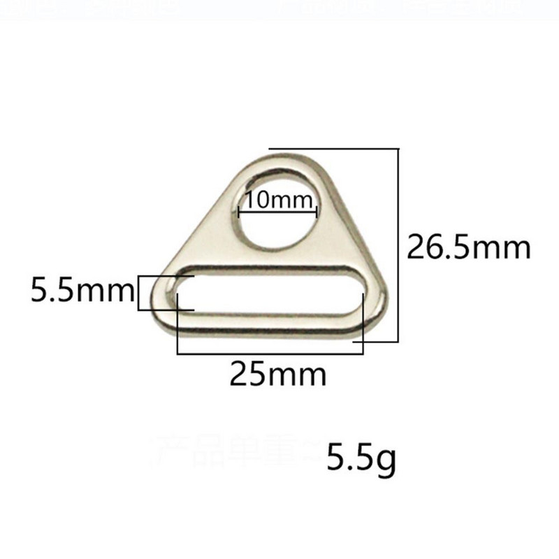 8 vnt. 25 mm metalinio krepšio sagtis, pastorintas trikampis O Dee žiedas, sagtis, kilpa, odinė rankinė, rankinė, piniginė, dirželis, dirželis, šuns apykaklės grandinė