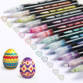 8 vnt. / 12 vnt. / 24 vnt. Spalvotas dviejų linijų kontūro meno žymeklis "pasidaryk pats" iškarpų albumo dienoraštis Plakatas, kortelės tapyba, piešinys grafiti