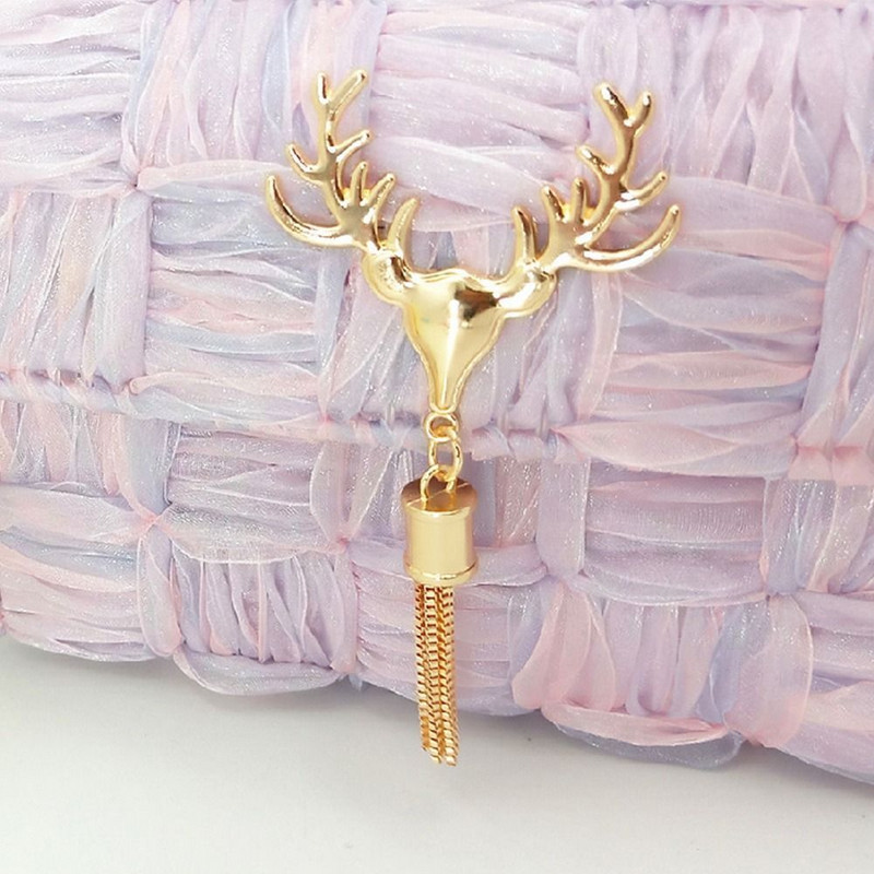 Madingas metalinis užsegimas Elnio galvos formos Pasukamas užraktas Rankų darbo susukamos spynos, skirtos „pasidaryk pats“ rankinei Rankinė Rankinė Piniginė Aparatūros dalys Krepšelio kutas