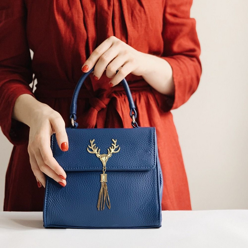 Madingas metalinis užsegimas Elnio galvos formos Pasukamas užraktas Rankų darbo susukamos spynos, skirtos „pasidaryk pats“ rankinei Rankinė Rankinė Piniginė Aparatūros dalys Krepšelio kutas