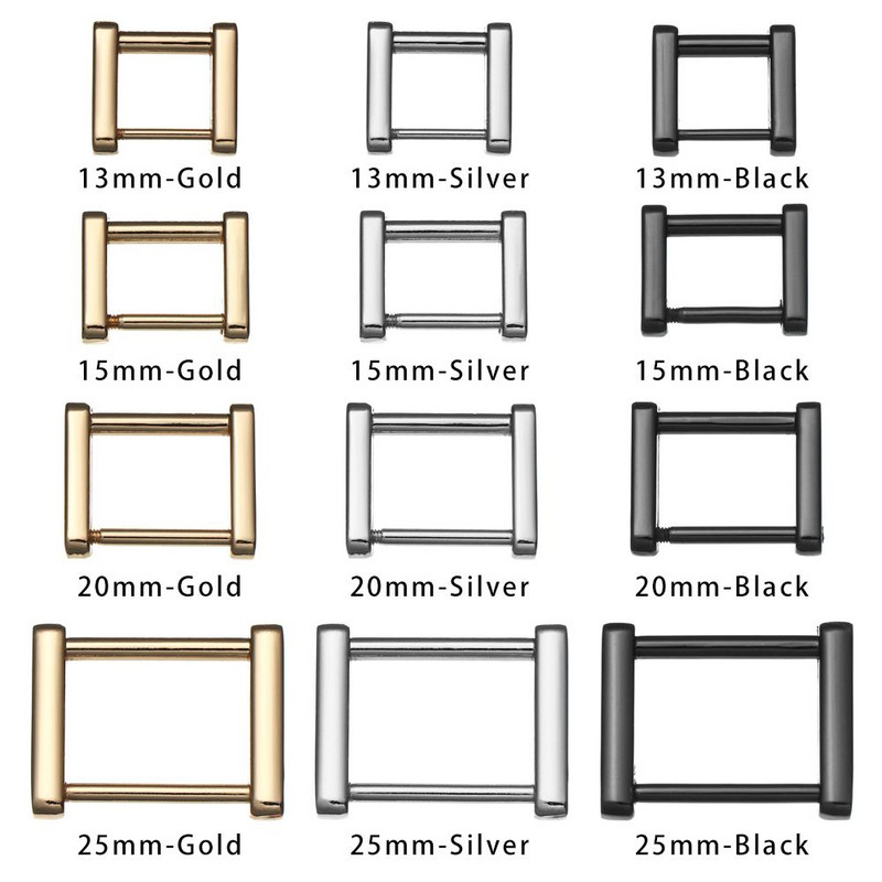 13/20/25 mm nuimamas atviras stačiakampis sraigtiniai žiedai sagties dirželio jungtis odiniam rankinio krepšio dirželio diržo rankenos pečių juosta