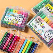 12χρωμη παιδική σφραγίδα σφραγίδα ακουαρέλα στυλό που πλένεται έγχρωμη βούρτσα ζωγραφικής νηπιαγωγείου σετ πινέλων δώρου γκράφιτι