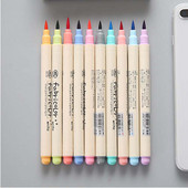 Komplet olovki s kistom u 10 boja Fabricolor flomaster s mekim vrhom Olovka s kistom u boji Kaligrafski finobojni kist Filc Umjetnički markeri Pribor