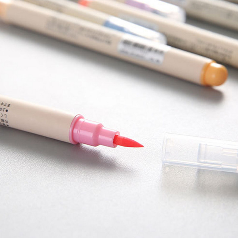 Komplet olovki s kistom u 10 boja Fabricolor flomaster s mekim vrhom Olovka s kistom u boji Kaligrafski finobojni kist Filc Umjetnički markeri Pribor