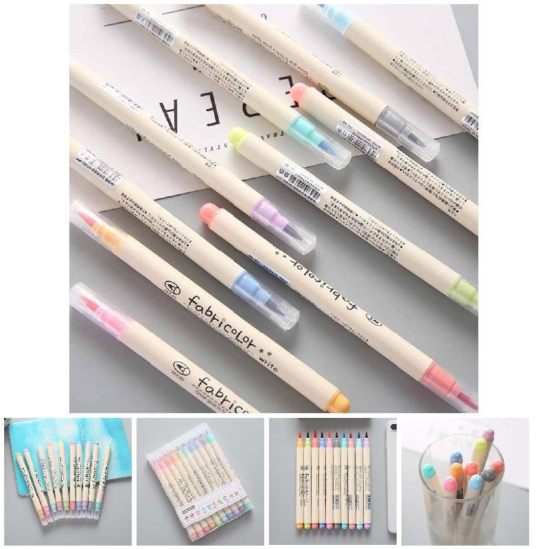Komplet olovki s kistom u 10 boja Fabricolor flomaster s mekim vrhom Olovka s kistom u boji Kaligrafski finobojni kist Filc Umjetnički markeri Pribor