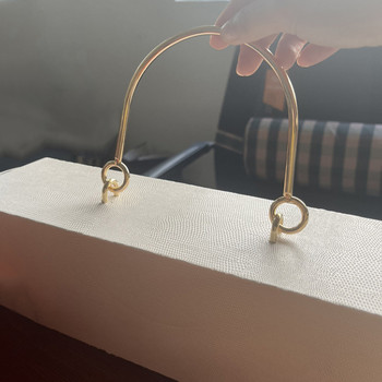 Смяна на метална дръжка за чанти за рамо „Направи си сам“ Изработка на ръчна чанта Модна златна метална кръгла дръжка Аксесоар за чанта Хардуер
