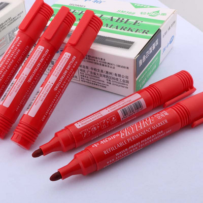 2vnt Raudona mėlyna juoda alyva vandeniui atsparus greitai džiūstantis nuolatinio meno žymeklių rašiklis