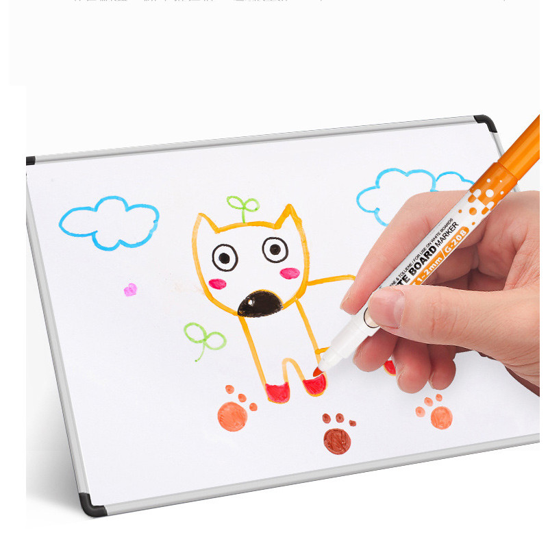 8 színes mágneses, törölhető tábla toll Iskolai tantermi kellékek Markerek Száraz radír oldalak Gyermek rajztoll tábla