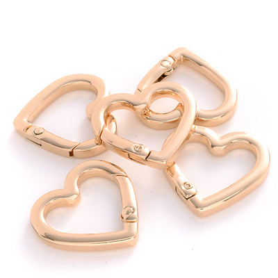 5 kom./lot 25 mm metalne opružne kopče u obliku srca, karabiner, privjesak, kopče za torbu, kuka, kopče, lanac za pse, konektor, dodaci