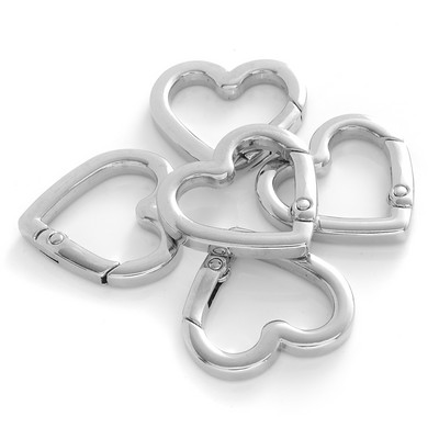 5 kom./lot 25 mm metalne opružne kopče u obliku srca, karabiner, privjesak, kopče za torbu, kuka, kopče, lanac za pse, konektor, dodaci