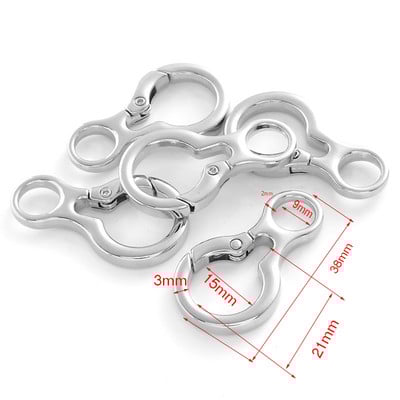 5 kom./lot 25 mm metalne opružne kopče u obliku srca, karabiner, privjesak, kopče za torbu, kuka, kopče, lanac za pse, konektor, dodaci