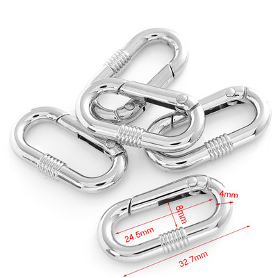 5 kom./lot 25 mm metalne opružne kopče u obliku srca, karabiner, privjesak, kopče za torbu, kuka, kopče, lanac za pse, konektor, dodaci