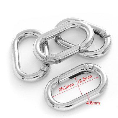 5 kom./lot 25 mm metalne opružne kopče u obliku srca, karabiner, privjesak, kopče za torbu, kuka, kopče, lanac za pse, konektor, dodaci