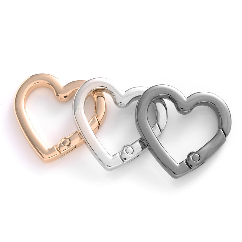 5 kom./lot 25 mm metalne opružne kopče u obliku srca, karabiner, privjesak, kopče za torbu, kuka, kopče, lanac za pse, konektor, dodaci