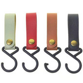 5 TK välikämpingu kolmnurk S-kujuline konks PU nahast konks tuulenöör võtmehoidja S konks telk PU riidenööri konks