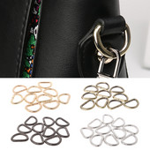 10 gab. Metāla D gredzens Nemetināta regulējama sprādze mugursomām Siksnas Somas piederumi DIY Cat Dog Collar D sprādzes