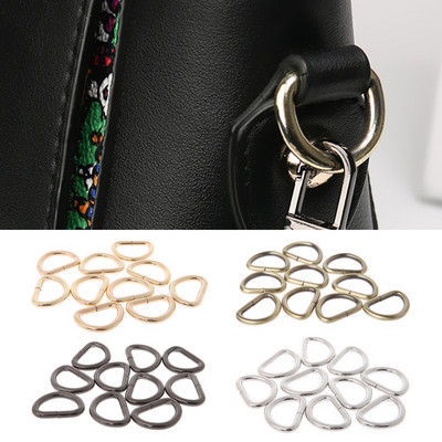 10pcs Metal D Ring Non-Welded Adjustable Buckle For Backpacks Straps Bag Accessories DIY Cat Dog Collar D Buckles Ring