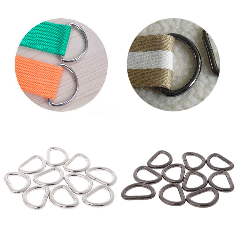 10 vnt Metalinis D žiedas, nesuvirintas reguliuojamas sagtis kuprinėms Dirželiai Krepšys Priedai „Pasidaryk pats“ katės šunų antkaklis D sagčių žiedas