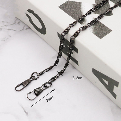 Krepšys Grandinė Aparatūra Priedai Metalinis Moteriškas Krepšys Grandinė Crossbody Krepšiai Diržas per petį Geležinis grandinės strypas Keičiamas krepšio dirželis