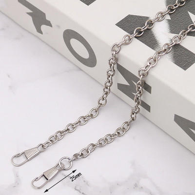 Krepšys Grandinė Aparatūra Priedai Metalinis Moteriškas Krepšys Grandinė Crossbody Krepšiai Diržas per petį Geležinis grandinės strypas Keičiamas krepšio dirželis