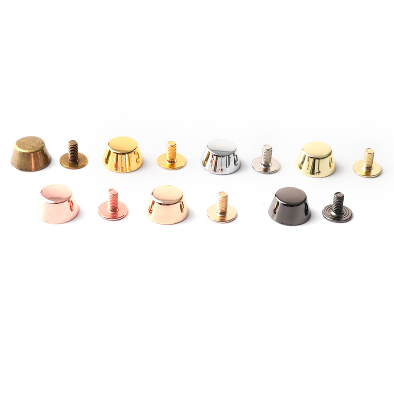 4PCS шпилка за пирони с метална кофа във формата на винт, задни нитове, шипове за облекло, кожен занаятчийски колан Декоративни части за портфейл 11 мм