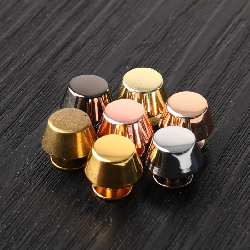 4PCS шпилка за пирони с метална кофа във формата на винт, задни нитове, шипове за облекло, кожен занаятчийски колан Декоративни части за портфейл 11 мм