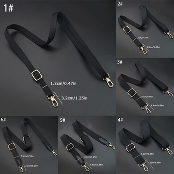 Τσάντες 130cm από νάιλον μαύρο χρώμα Ζώνες ώμου λουράκι τσάντας για τσάντες Ρυθμιζόμενες ανταλλακτικές λαβές τσάντας Αξεσουάρ τσάντας 2022