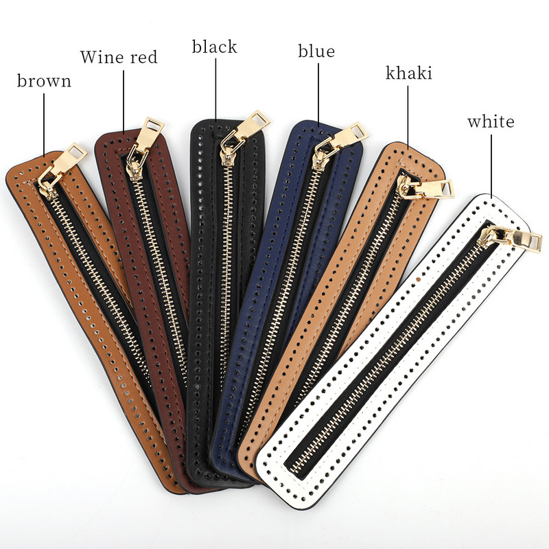 1PC Направи си сам цип за тъкана чанта Хардуер Висококачествен кожен цип Шиене на чанта Аксесоари за дрехи Обувки Консумативи