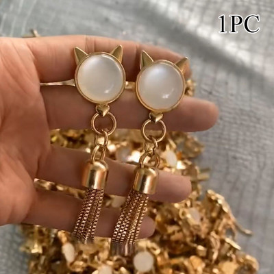 Изящна метална сладка еленска закопчалка, катарама, чанта, чанта, портмоне, шапка, декор с пискюл, хардуер, Направи си сам, кожа, занаятчийски аксесоар, златен