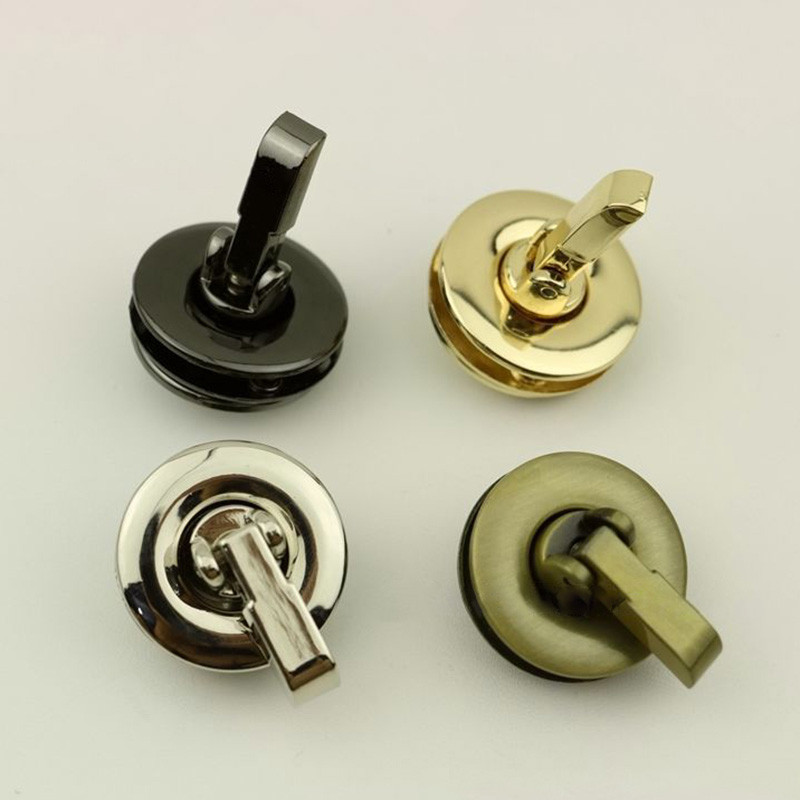 1 vnt. metalinis užsegimas „pasidaryk pats“ krepšio priedai Apvalus krepšys, pasukamas užraktas, užsegamas užsegimas rankinė, piniginė, užsegimas, sagtis, krepšio techninės įrangos dalys