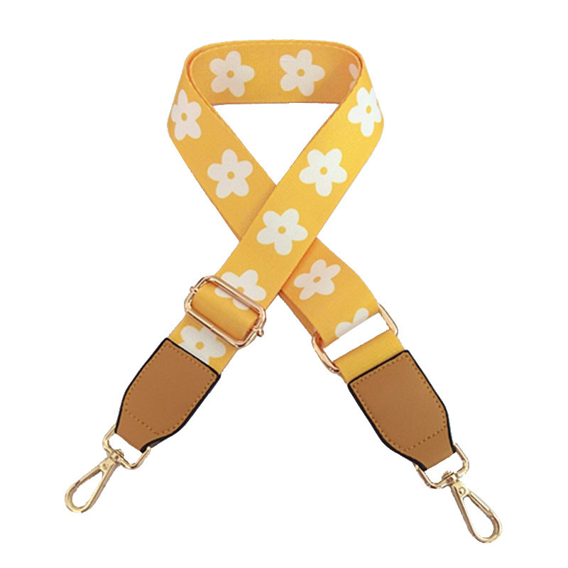 Цветна каишка за колан за чанта с шарка на цветя Презрамка за дамска чанта за аксесоари за пътуване през тялото