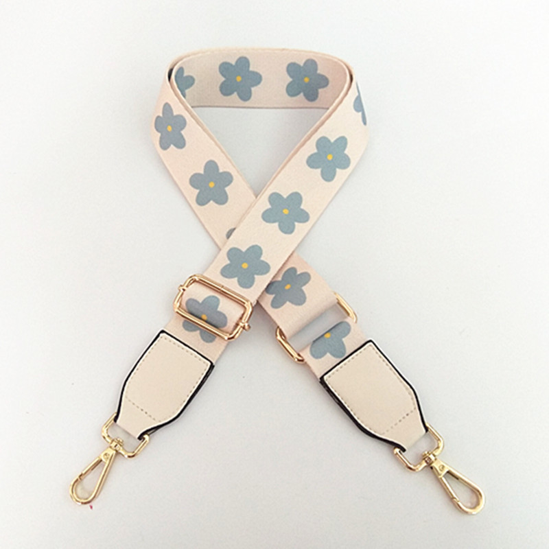 Цветна каишка за колан за чанта с шарка на цветя Презрамка за дамска чанта за аксесоари за пътуване през тялото